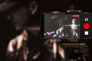 Musician-uploading-live-stream-of-performance