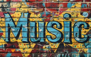 The-word-music-written-on-brick-wall