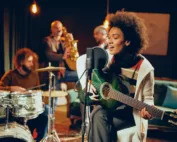 Four-musicians-each-with-their-own-music-catalog