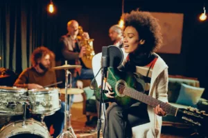 Four-musicians-each-with-their-own-music-catalog
