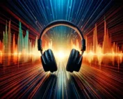 Soundwaves-surrounding-pair-of-headphones